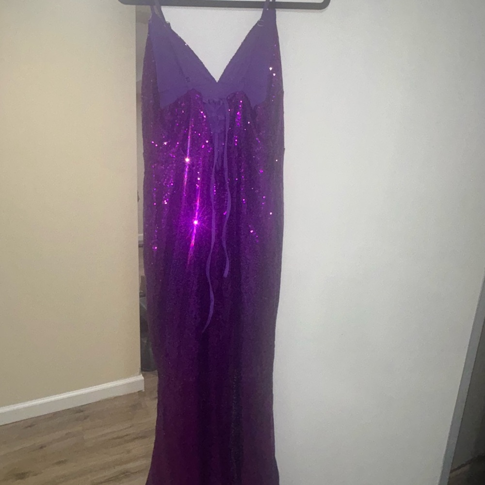 Purple Sequin Gown